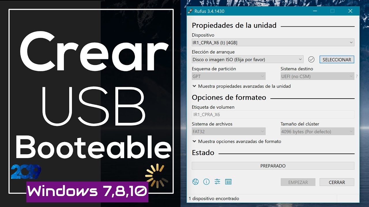 ¿Cómo instalar Windows 7 desde USB con imagen ISO?